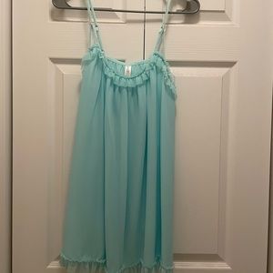 Aqua babydoll, never worn, tags attached, size medium